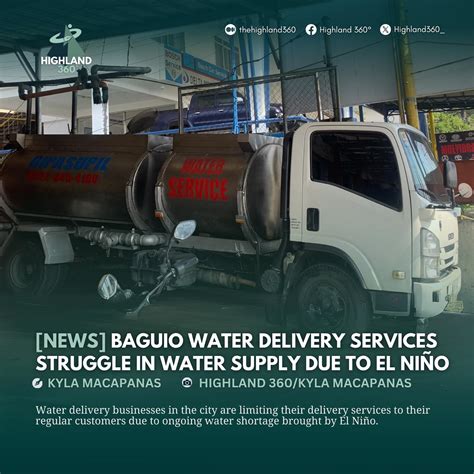 Baguio water delivery services struggle in water .